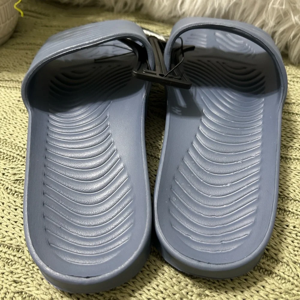 NWT USA Athletes Women Classic Athletics Slide Sandals, iSlate Blue, Size 12